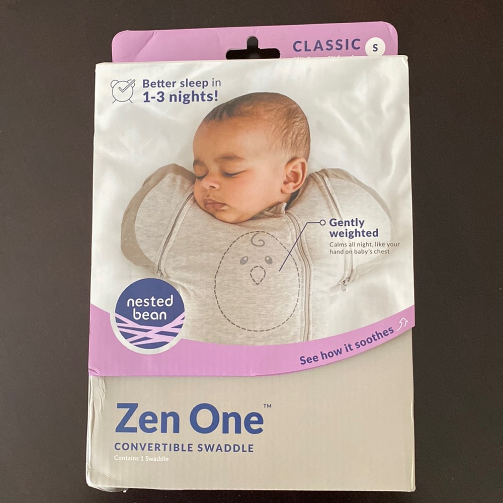 New, Nested Bean classic navy blue convertible swaddle.